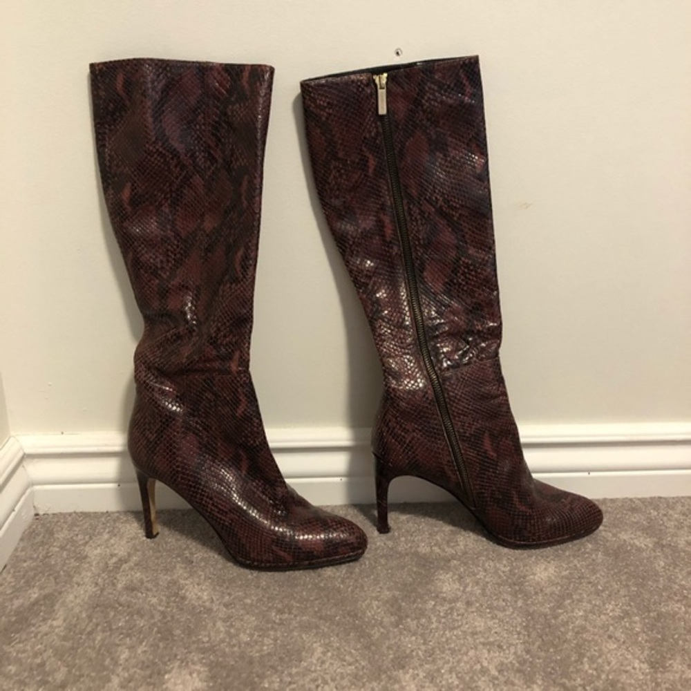 LK‎ Bennett Snake Effect Leather Boots